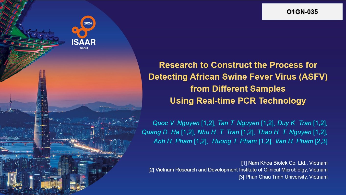 Research to Construct the Process for Detecting African Swine Fever Virus (ASFV) from Different Samples Using Real-time PCR Technology